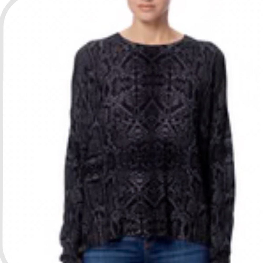 360 Cashmere Khloe sweater charcoal gray snake print -S-EUC worn once!